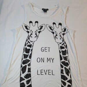 Miss Chievous White Giraffe Tank size Medium - C085